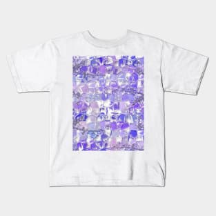 Blue pattern in glass style Kids T-Shirt